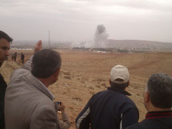 bomber över Kobani